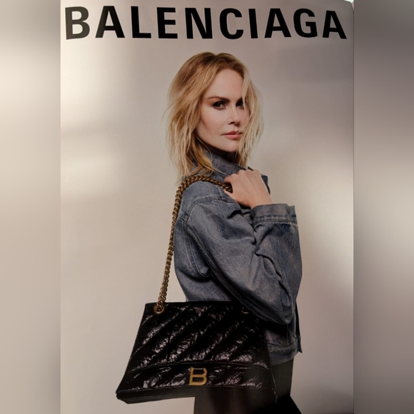 🎉LIKE NEW BALENCIAGA HOURGLASS SMALL HANDBAG CROCODILE EMBOSSED IN DARK RED - Picture 2 of 16